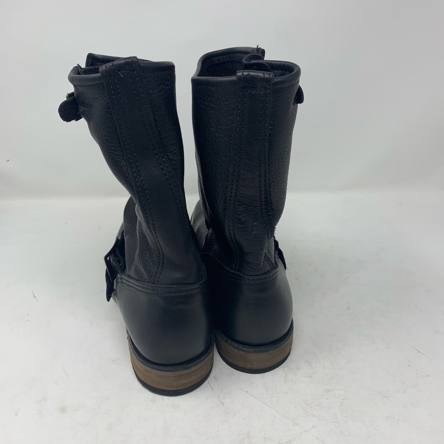 Walk Overs Vintage Union Made USA Women 10 Moto Biker Boots Slouch Black Leather