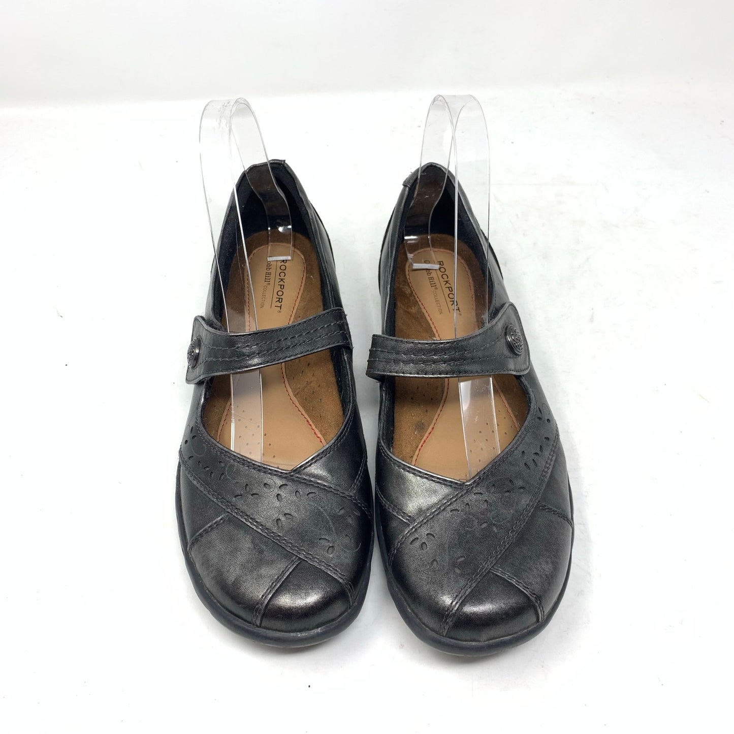 Cobb Hill Penfield Petra Dark Pewter Leather Mary Jane Comfort Shoe Size 8.5