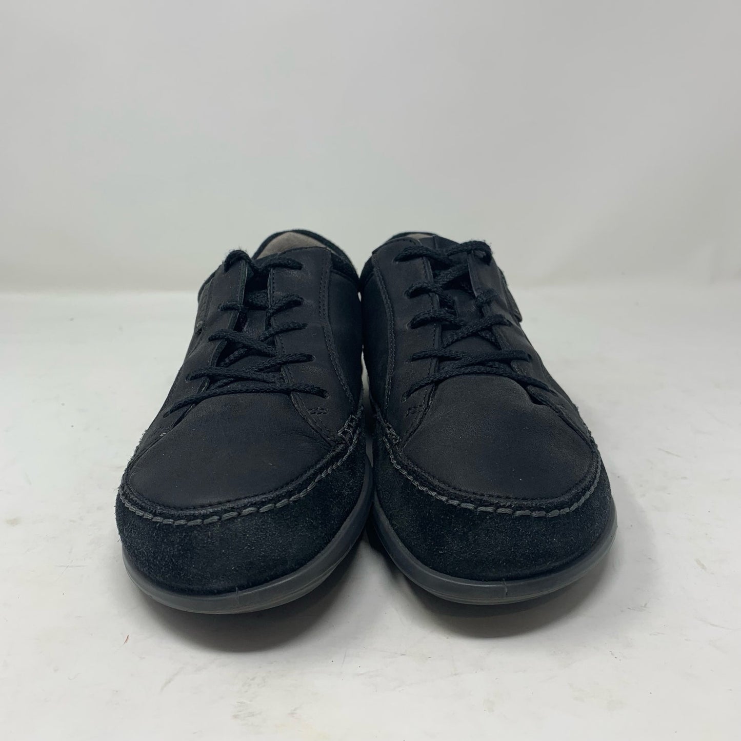 Ecco Cayla Womens EU Size 42 Black Leather Suede Lace Up Walking Comfort Shoes