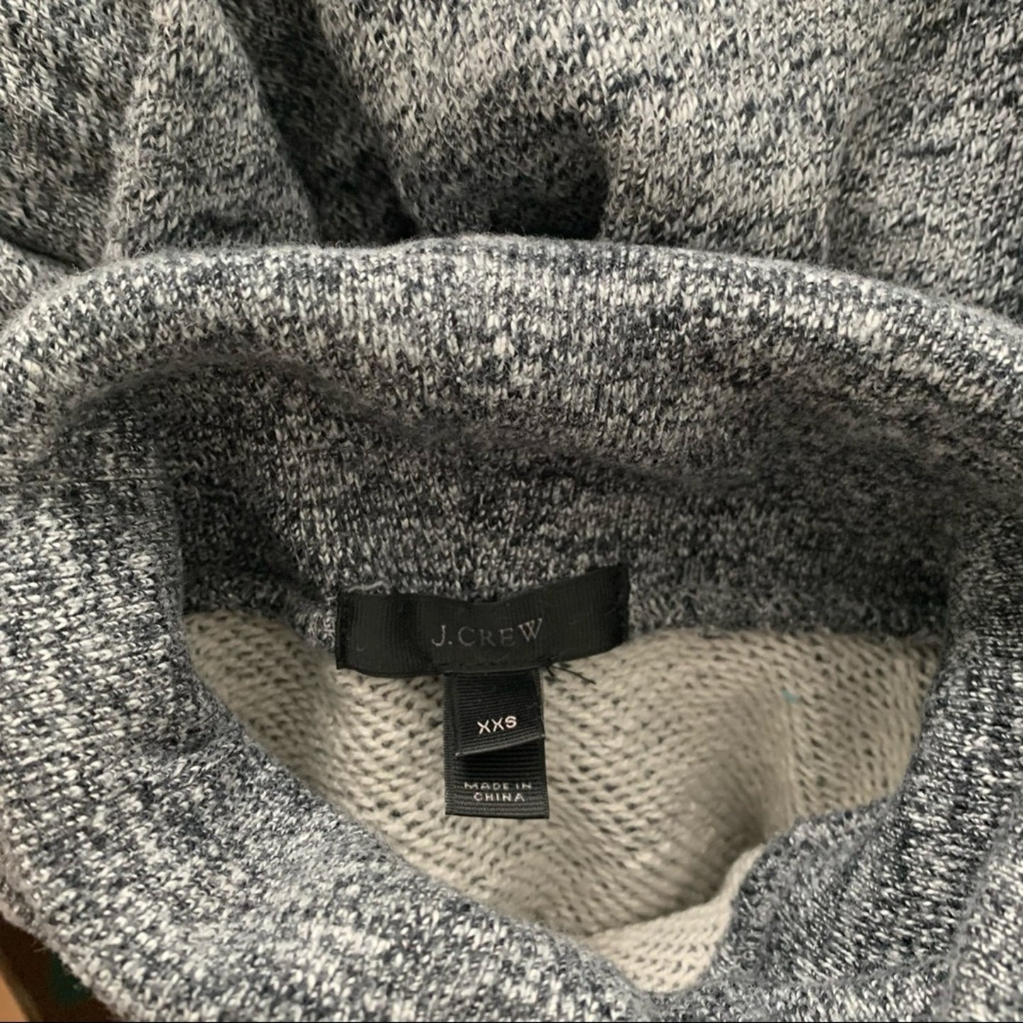 J Crew XXS Cotton Turtleneck Heather Grey Sweater