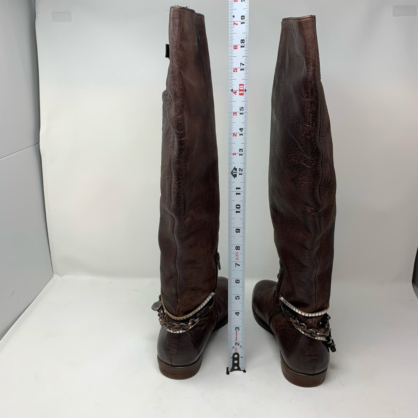 OTBT Trout Creek Tall Riding Boot Brown Leather 8.5