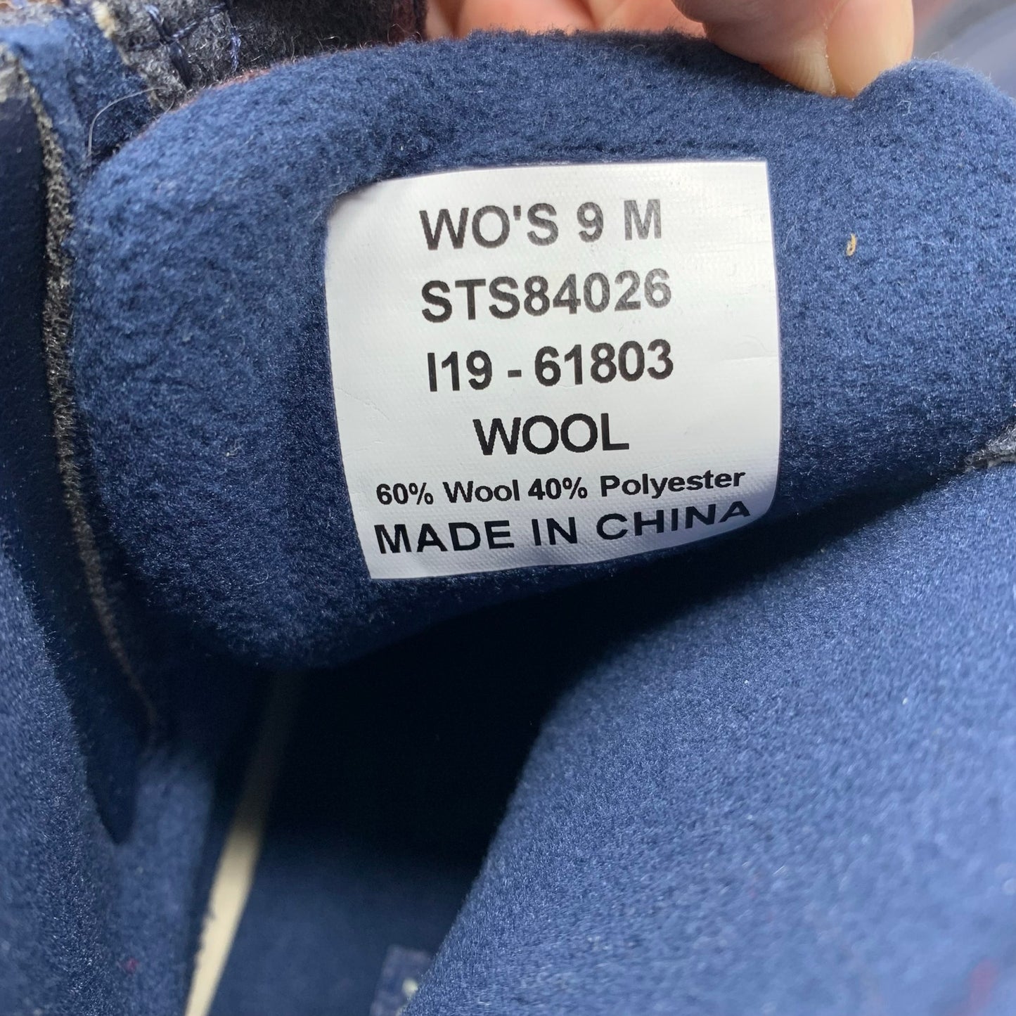 Sperry Saltwater Varsity Duck Winter Ankle Boot Blue Stripe Wool Blend Size 9