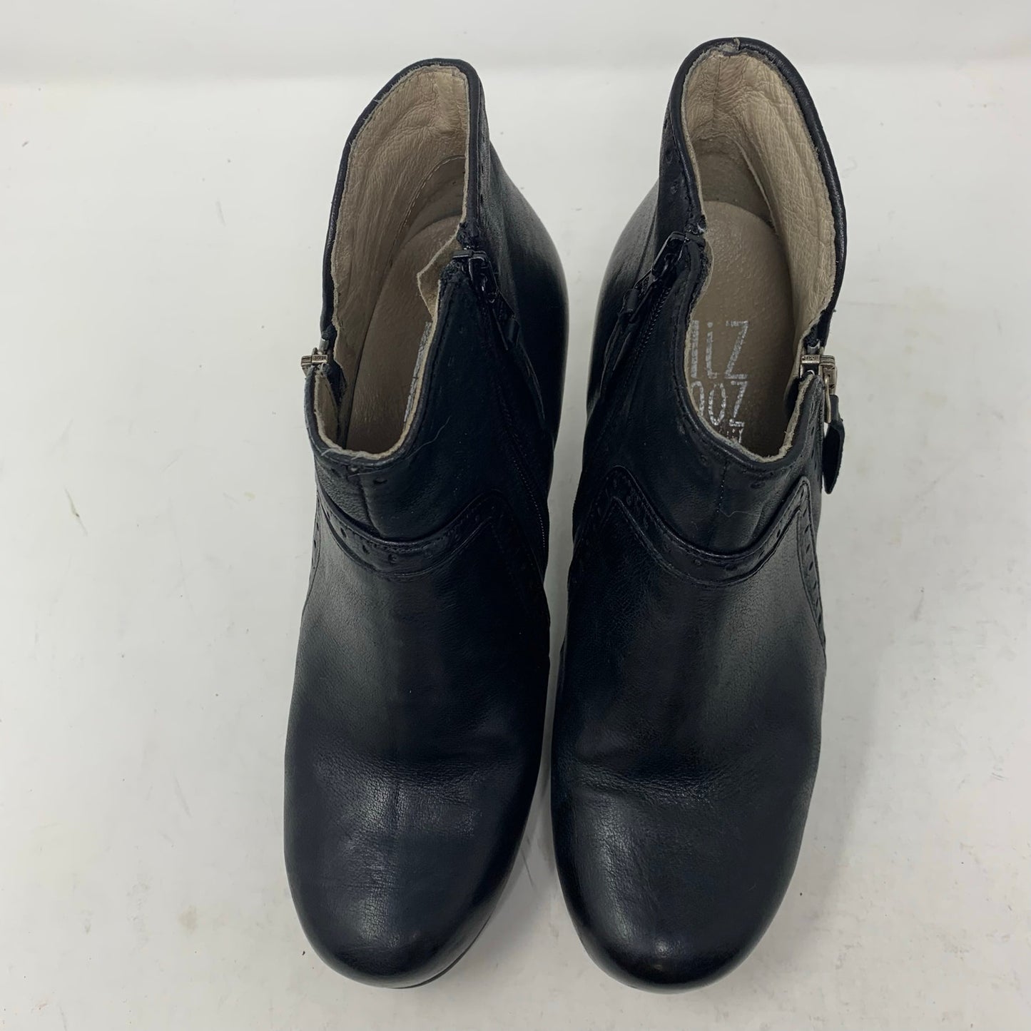 Miz Mooz 8.5 Black Leather Whimsigoth Steampunk Dark Academia Ankle Boot Bootie