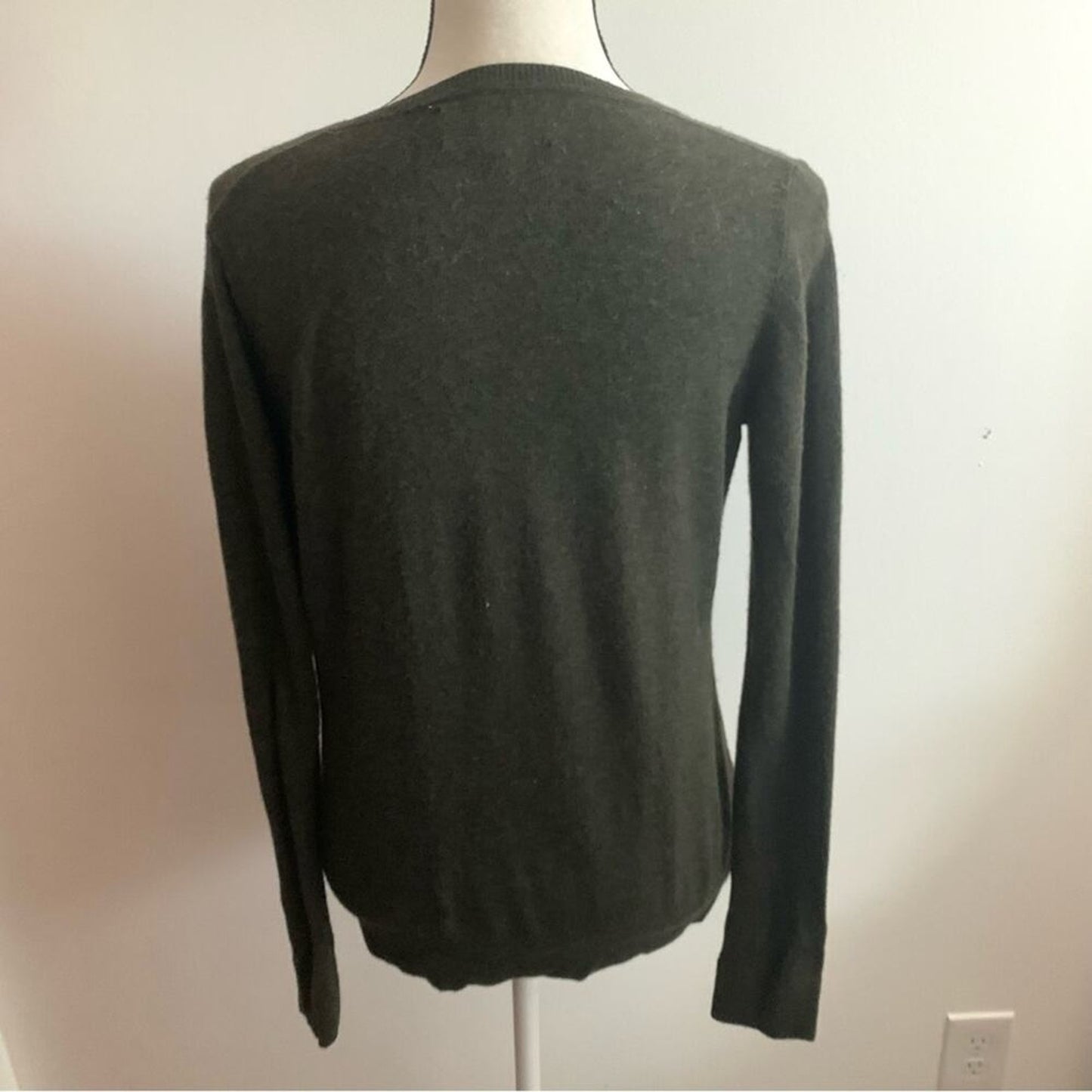 Banana Republic M Filpucci Wool Cashmere Blend Dark Green Sweater V Neck