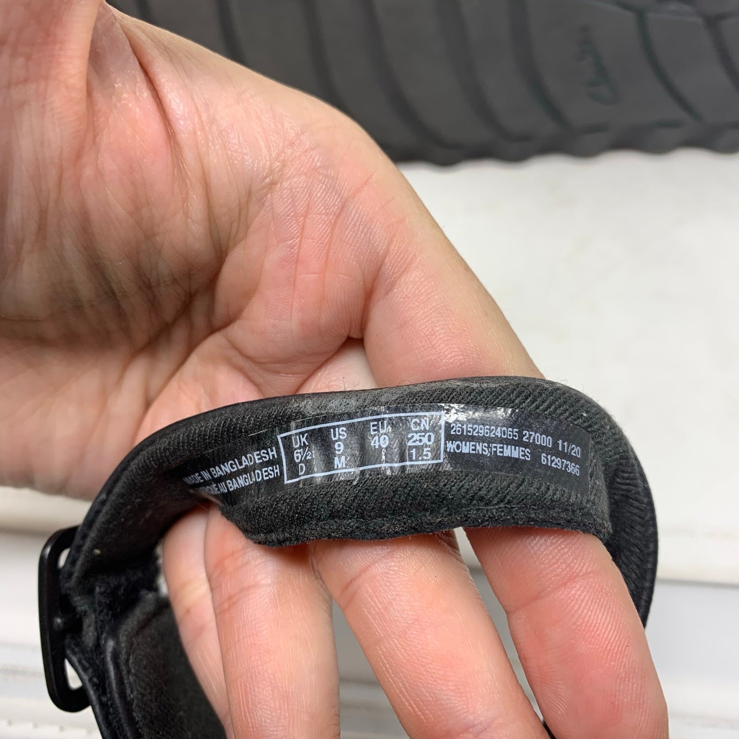 Clarks Collection Jillian Bella Black Leather Ankle Strap Sandal Size 9