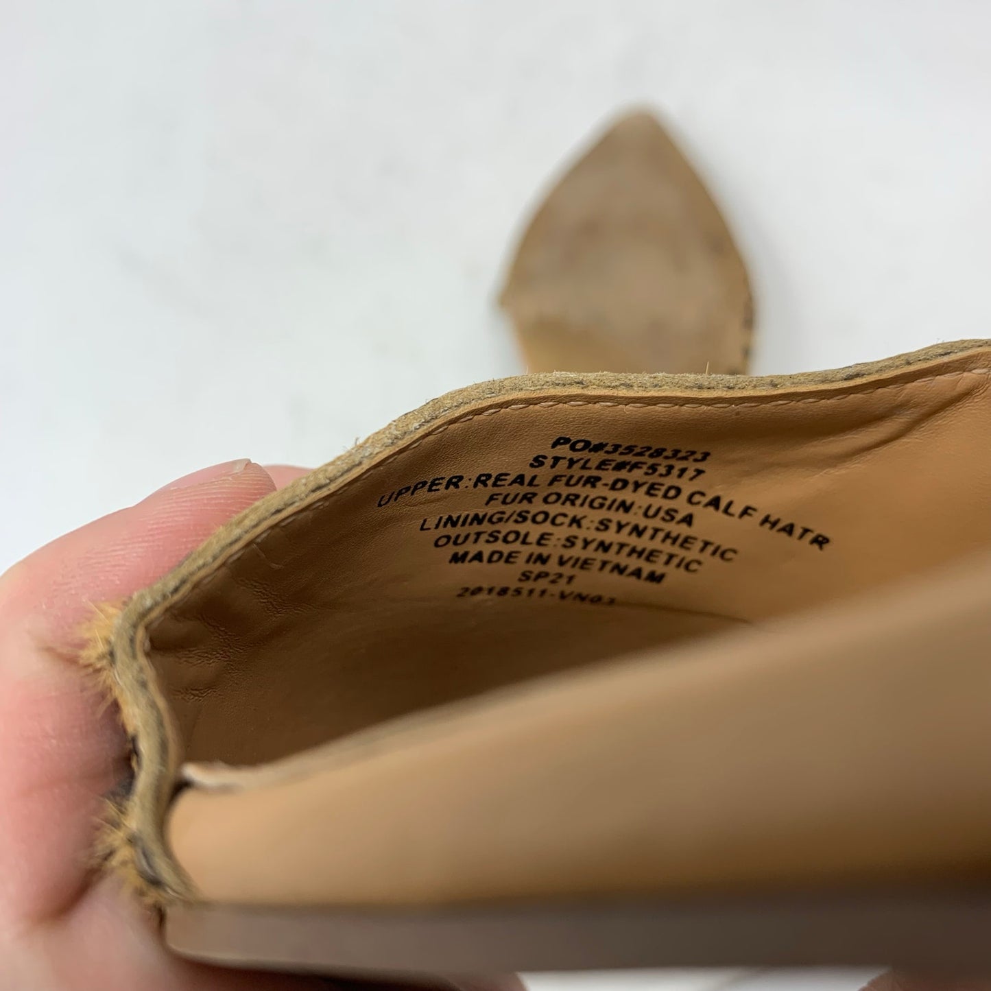 J Crew Factory Leopard Print Calf Hair D’Orsay Flats Pointed Toe Size 7