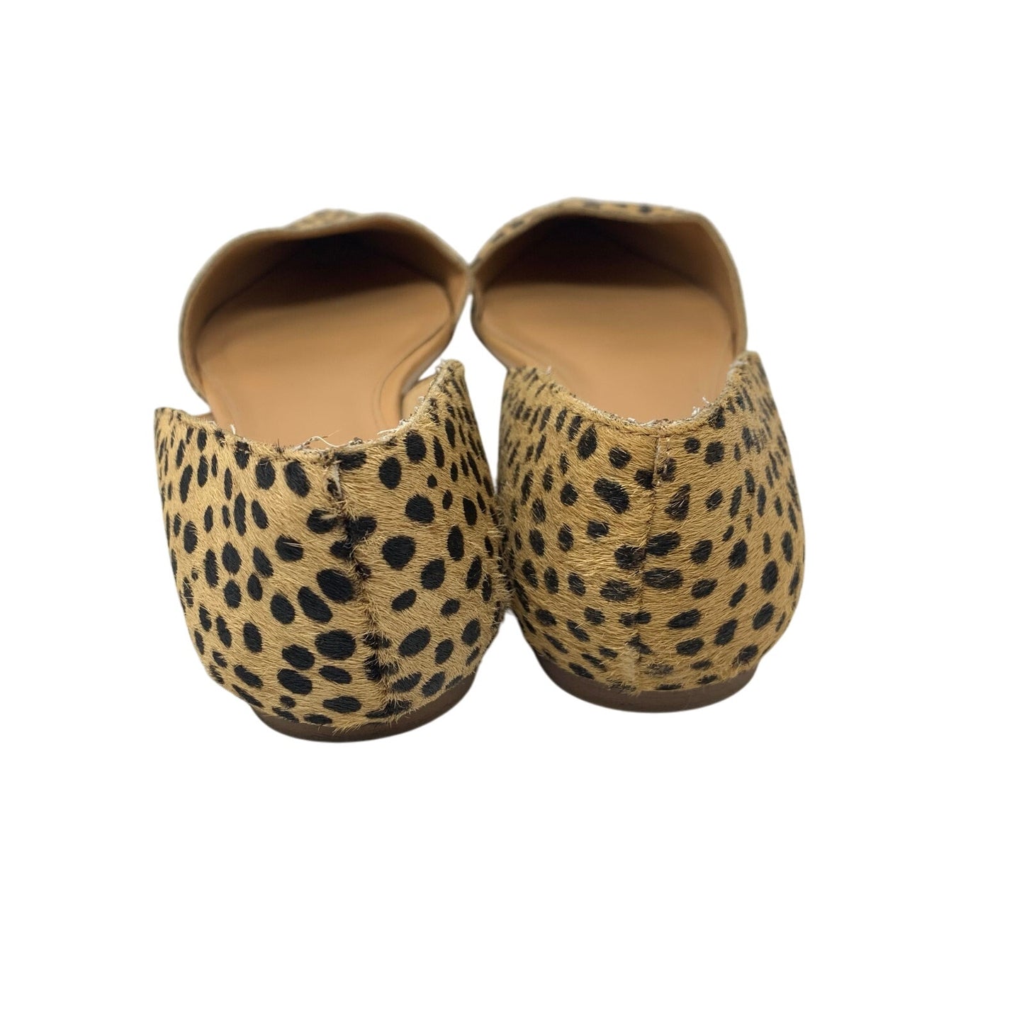 J Crew Factory Leopard Print Calf Hair D’Orsay Flats Pointed Toe Size 7