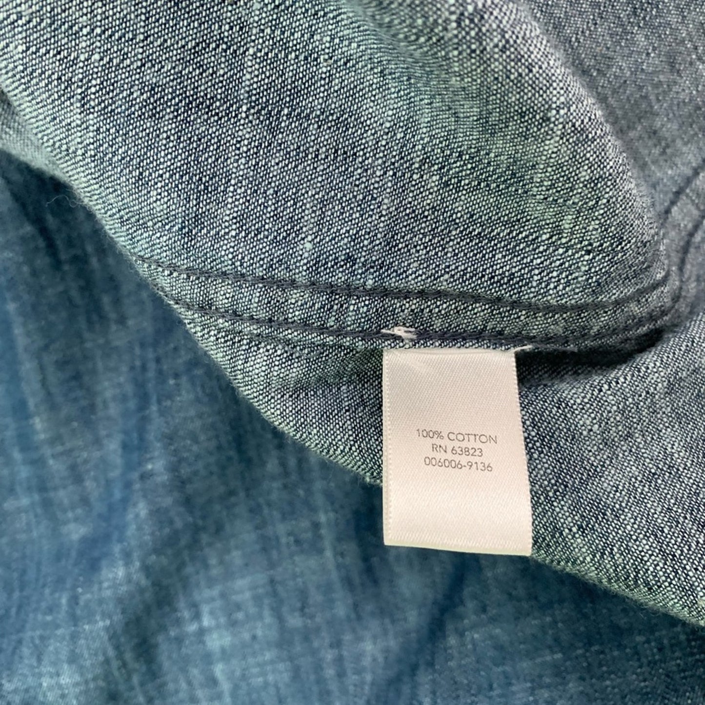 CJ Banks Blue Chambray 100% Cotton Shirtdress Button Drawstring Tab Sleeve 14 W