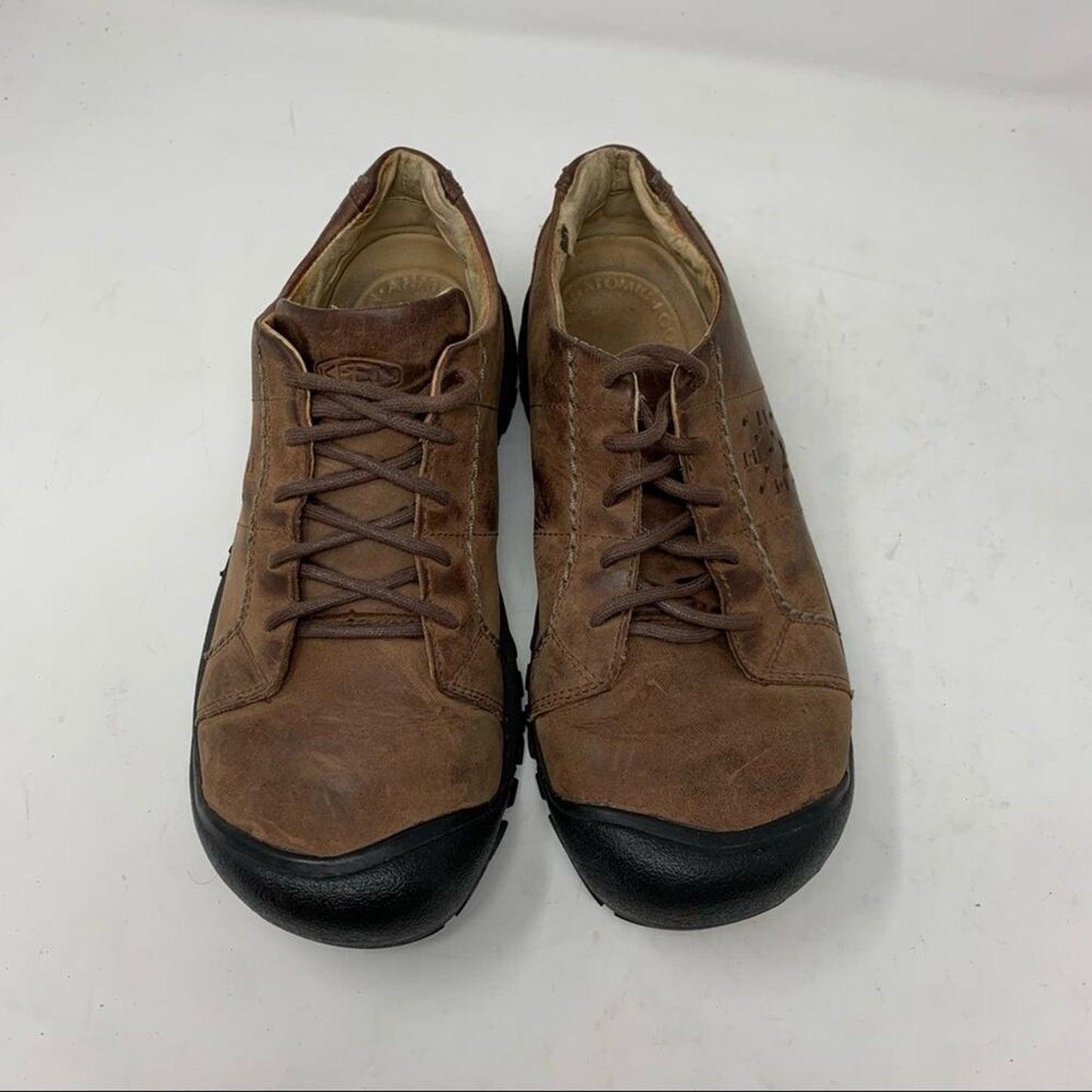 Keen Brown Leather Women’s Hiking Lace Up Shoes Size 9 5435-POSL