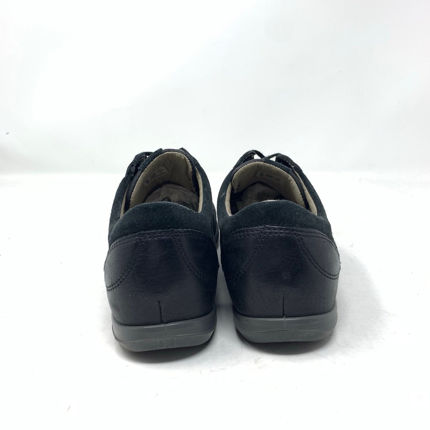 Ecco Cayla Black Suede Nubuck Leather Lace Up Causal Walking Comfort Shoe EU 37