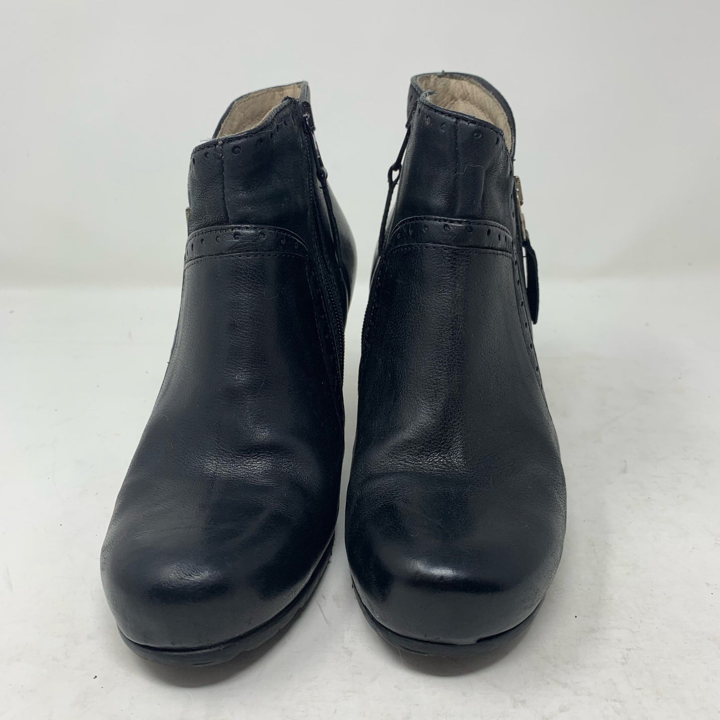 Miz Mooz 8.5 Black Leather Whimsigoth Steampunk Dark Academia Ankle Boot Bootie