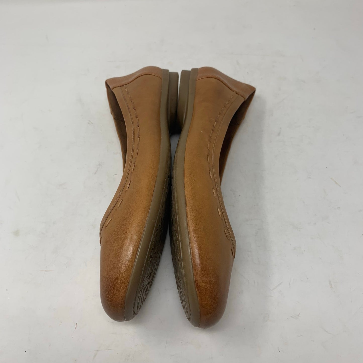 Cobb Hill Tan Havane Maiika Leather Round Toe Slip On Ballet Flats Size 8.5
