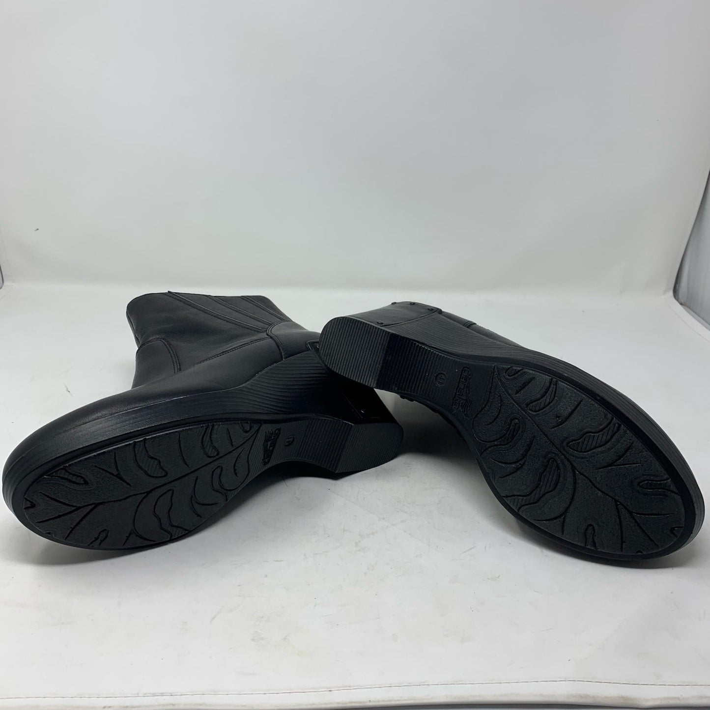 Dansko Faith Black Leather Wedge Bootie Ankle Boot Side Zip Studded Size 41