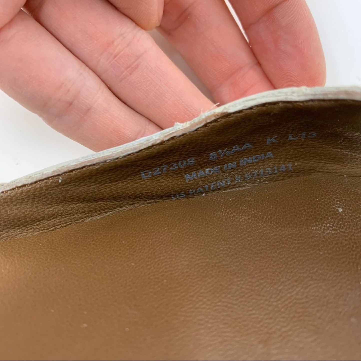 Cole Haan Air White Cream Leather Peep Open Toe Size 8.5AA