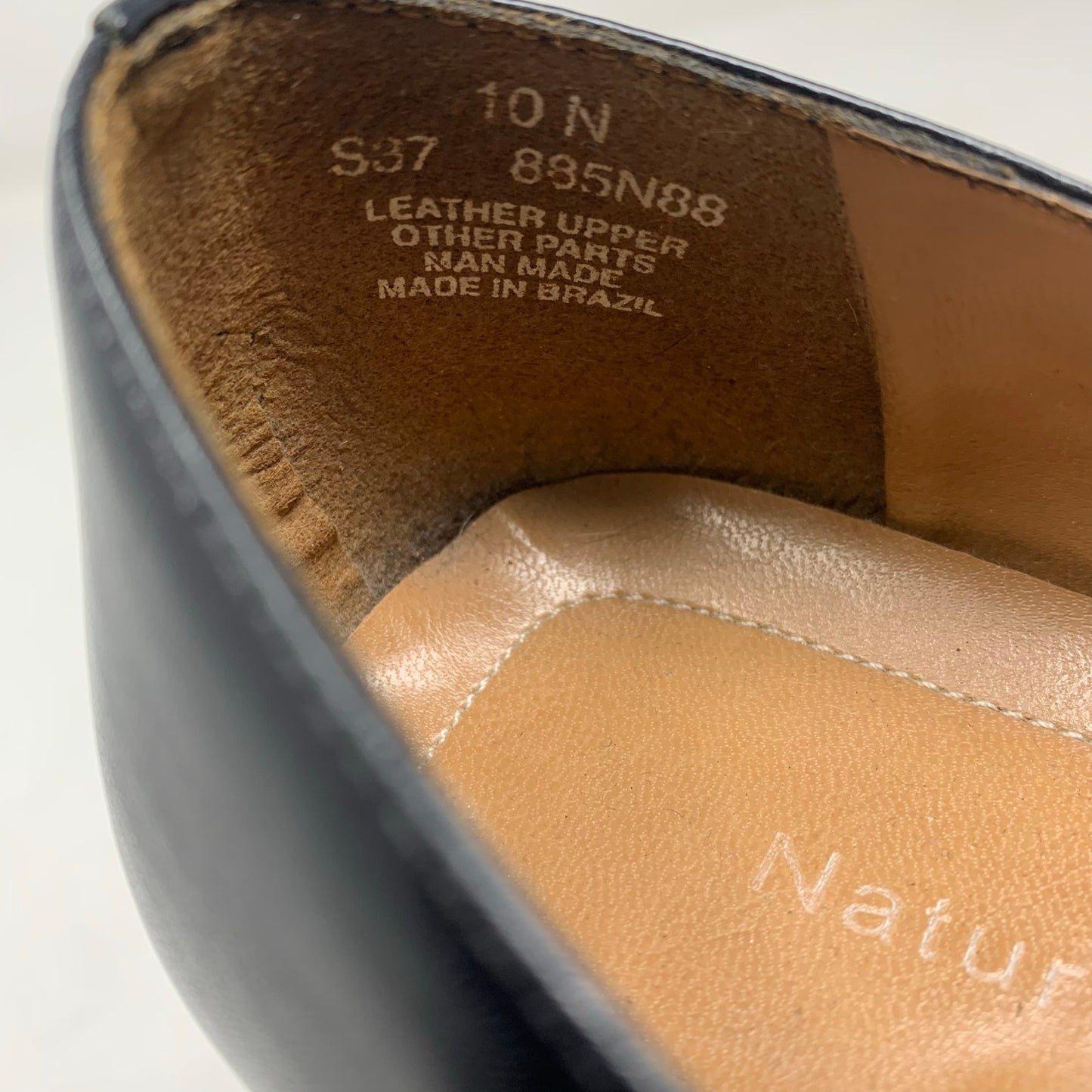 Naturalizer Black Leather Square Toe Chunky Block Heel Pump Y2K 885N88 Size 10N