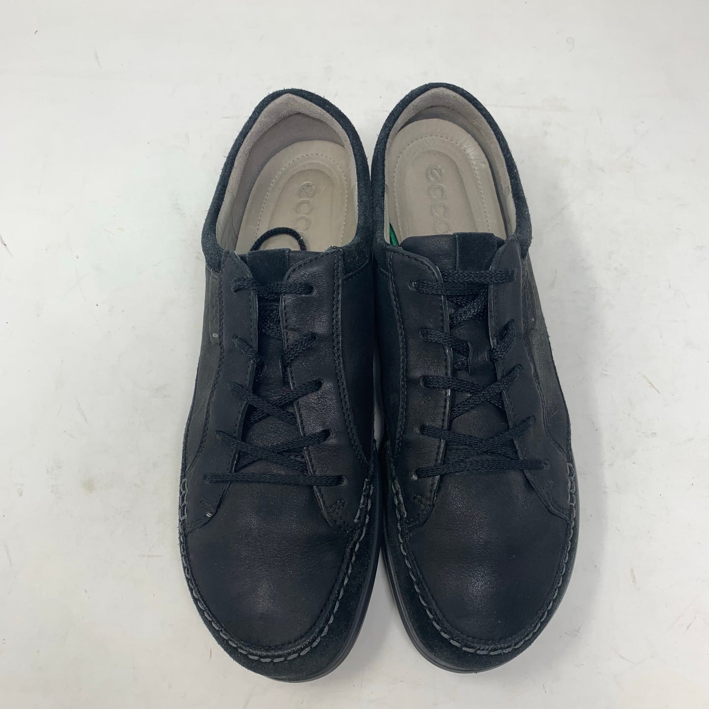 Ecco Cayla Womens EU Size 42 Black Leather Suede Lace Up Walking Comfort Shoes