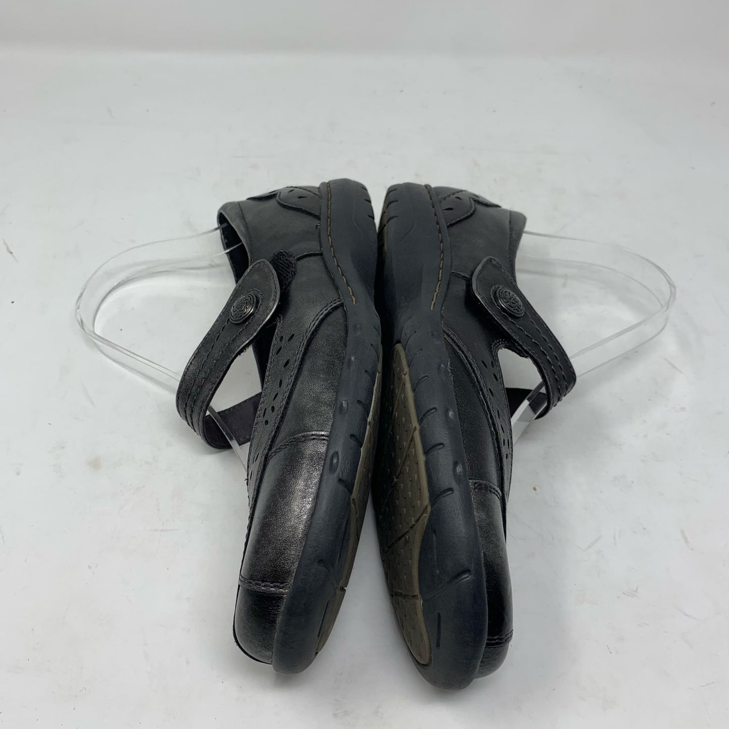Cobb Hill Penfield Petra Dark Pewter Leather Mary Jane Comfort Shoe Size 8.5