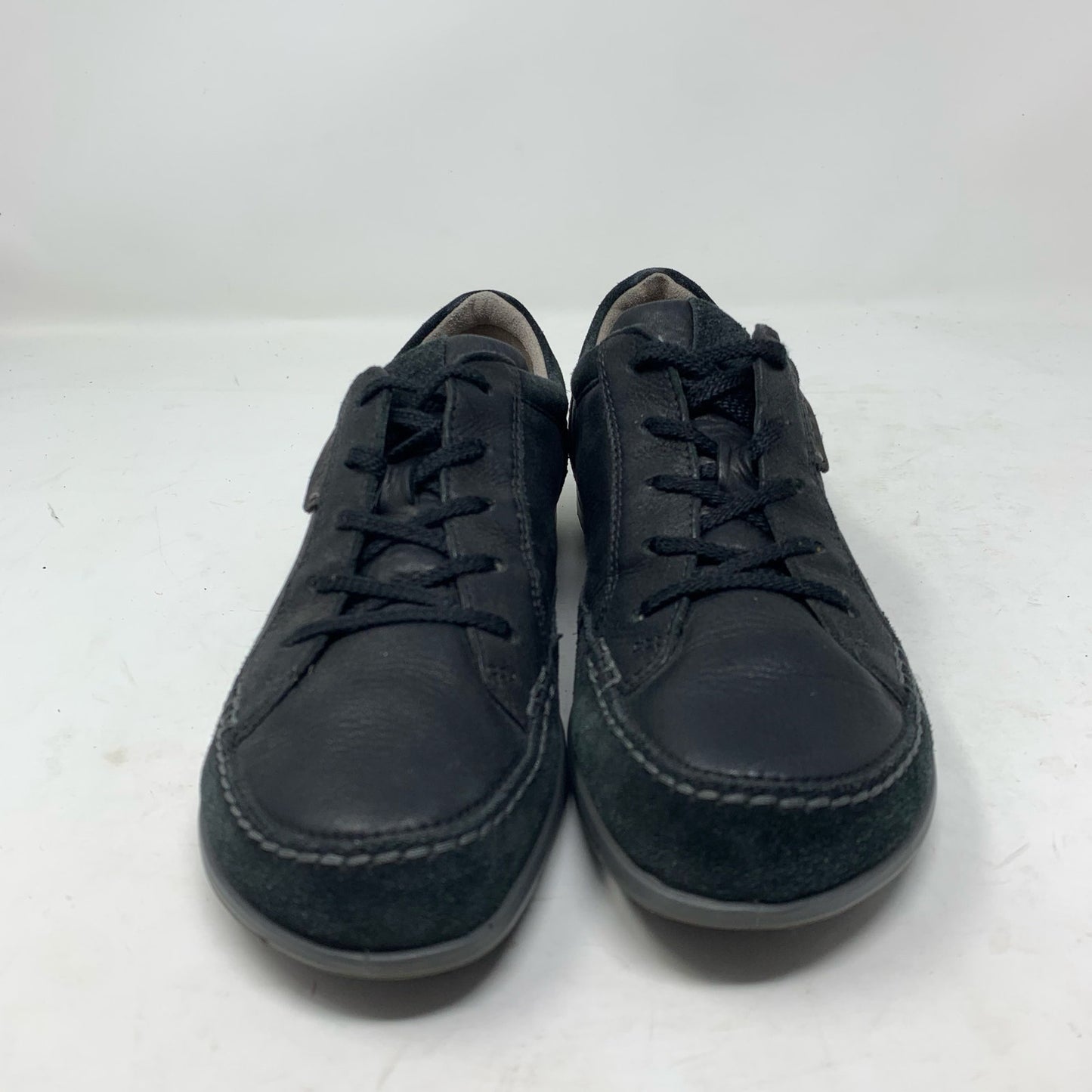 Ecco Cayla Black Suede Nubuck Leather Lace Up Causal Walking Comfort Shoe EU 37