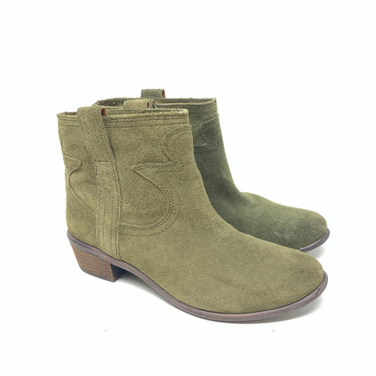 Lucky Brand Terra Green Suede Leather Ankle Boot Bootie Size 7 37