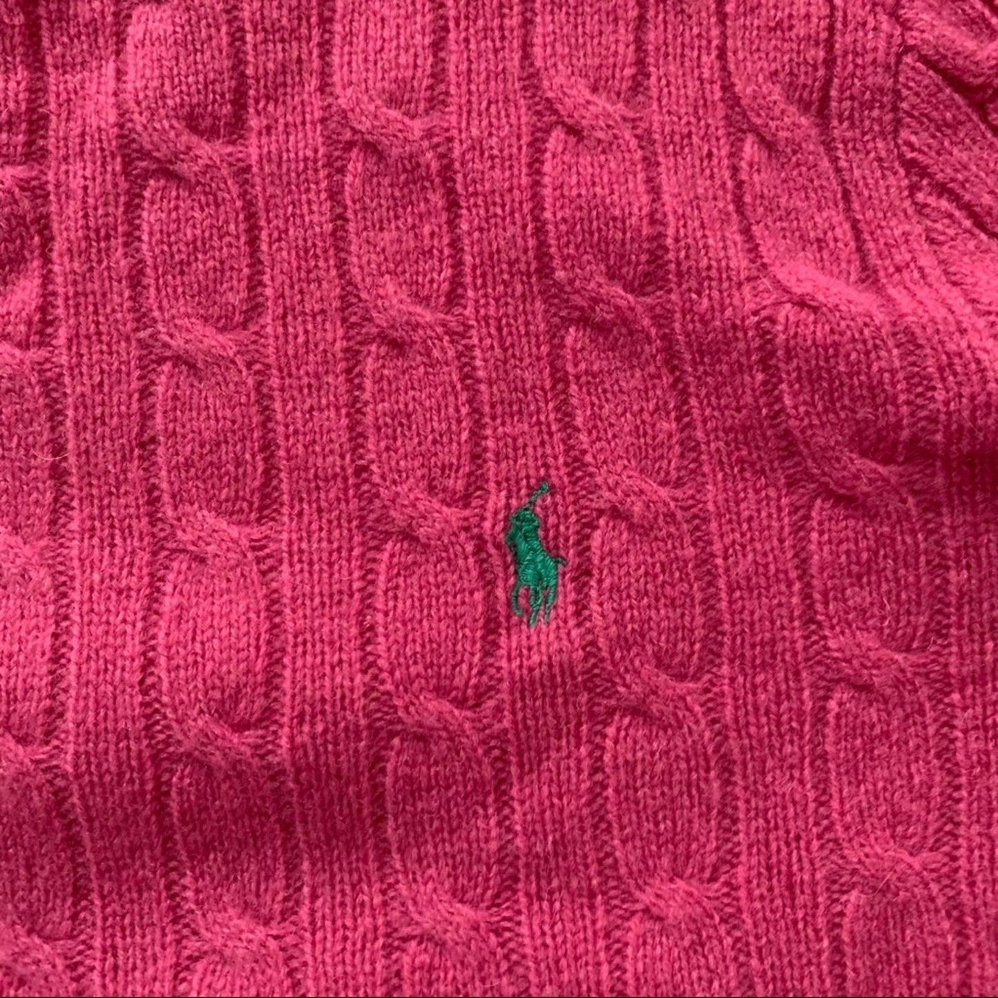 Ralph Lauren Sport Bright Pink Lambswool Sweater XL