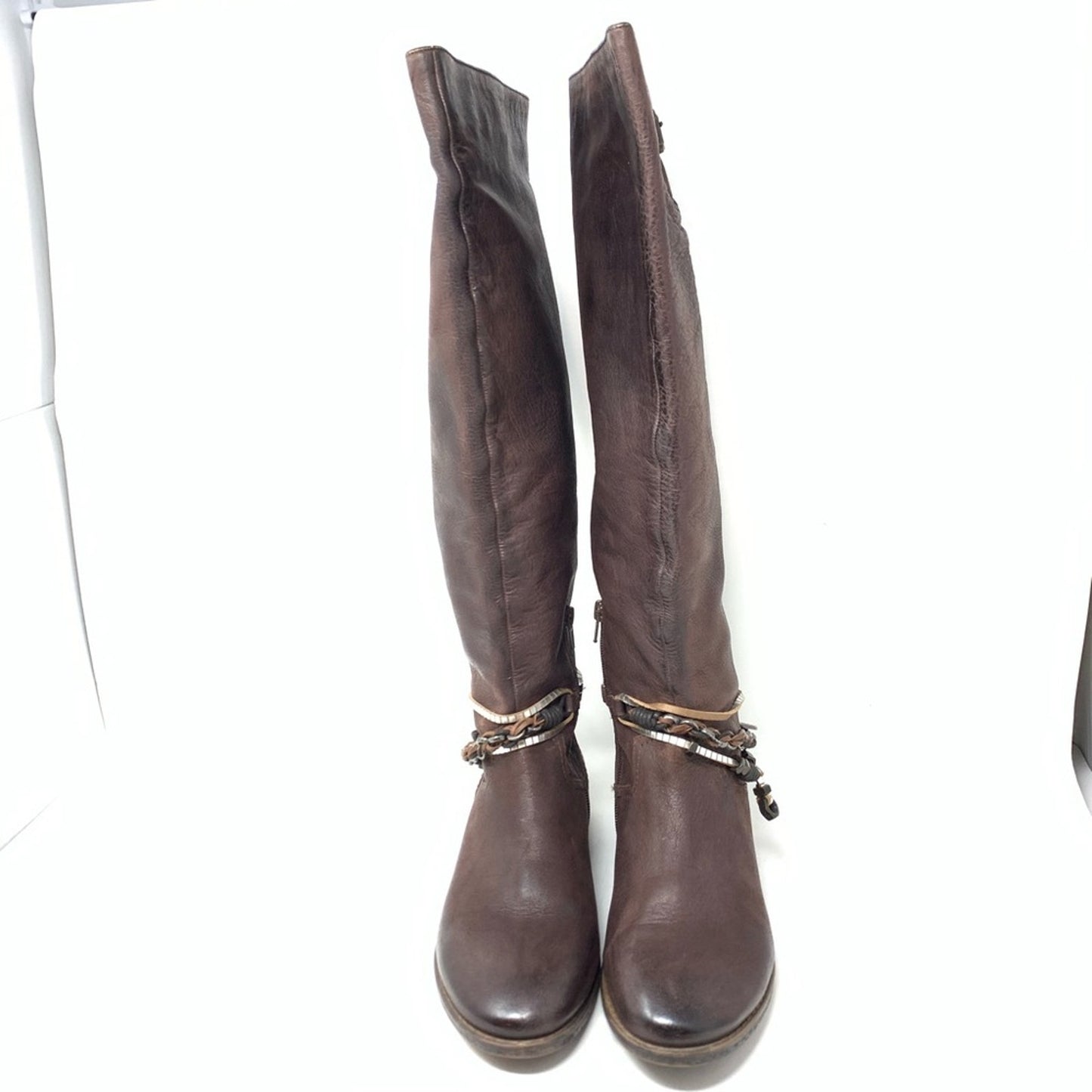 OTBT Trout Creek Tall Riding Boot Brown Leather 8.5