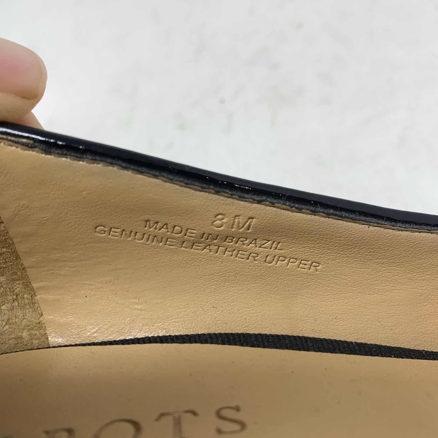 Talbots Women’s Black Leather Croc Embossed Round Toe Pumps Size 8 Classic Heels