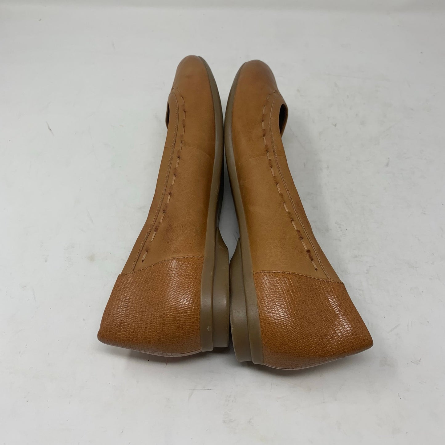 Cobb Hill Tan Havane Maiika Leather Round Toe Slip On Ballet Flats Size 8.5
