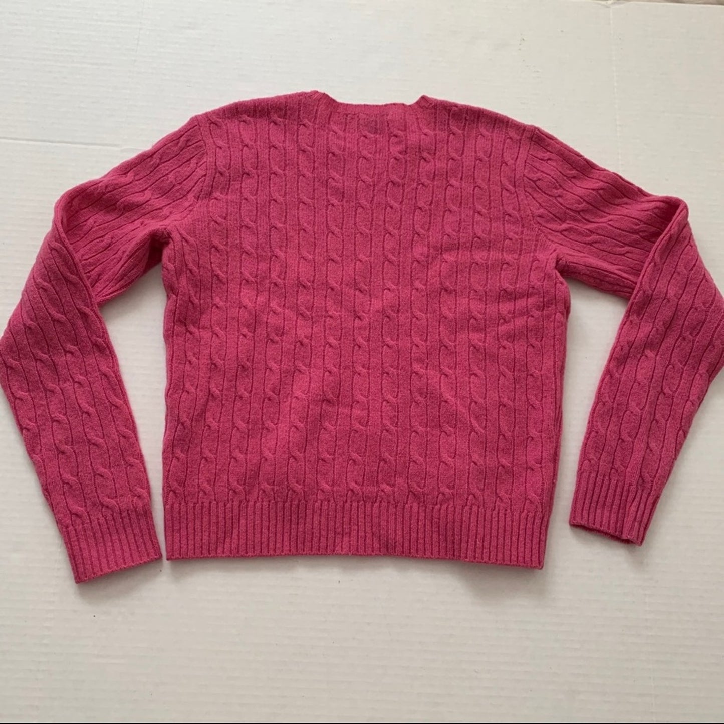 Ralph Lauren Sport Bright Pink Lambswool Sweater XL