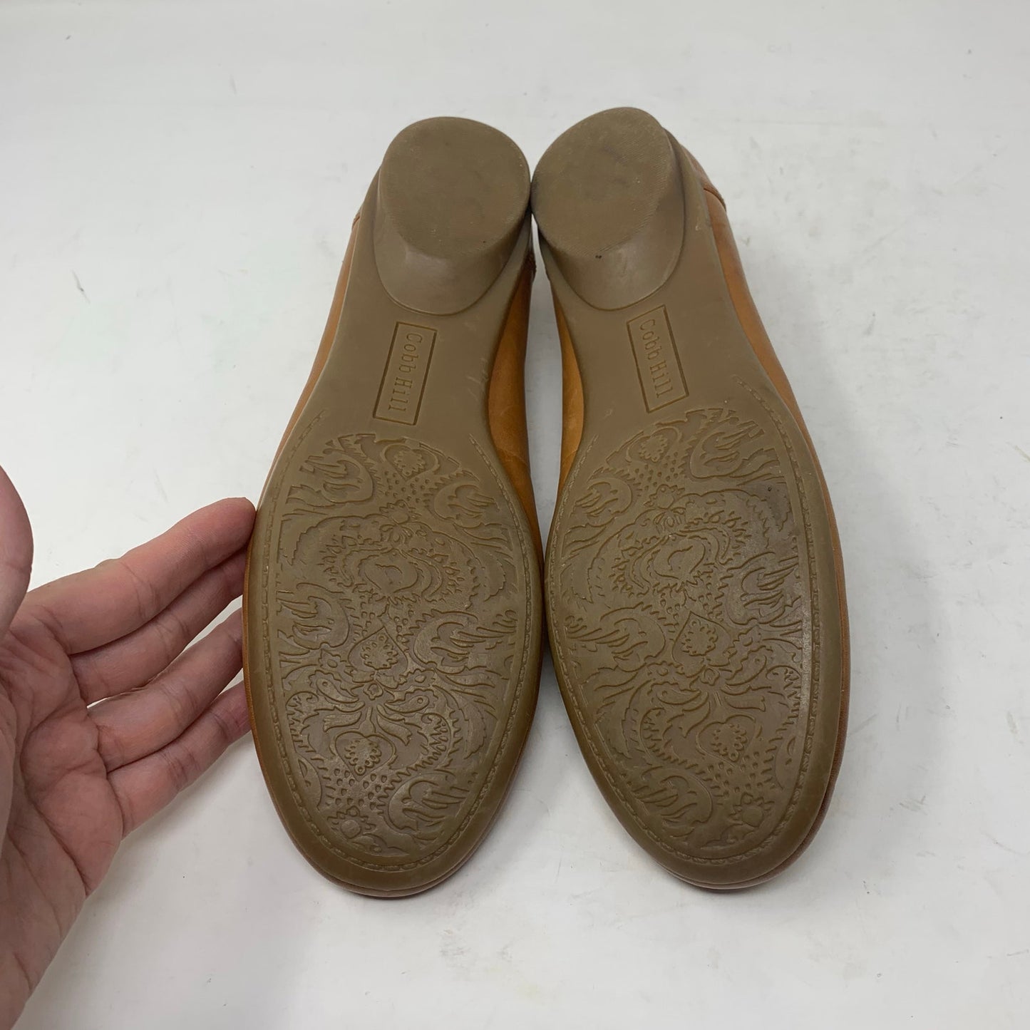 Cobb Hill Tan Havane Maiika Leather Round Toe Slip On Ballet Flats Size 8.5