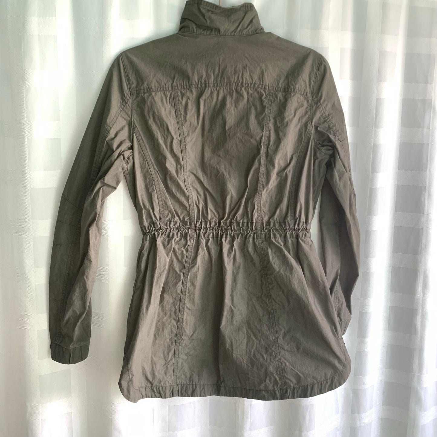 Kuhl Projekt Size Small Jojo Trench Jacket Wind water Resistant Olive Army Green