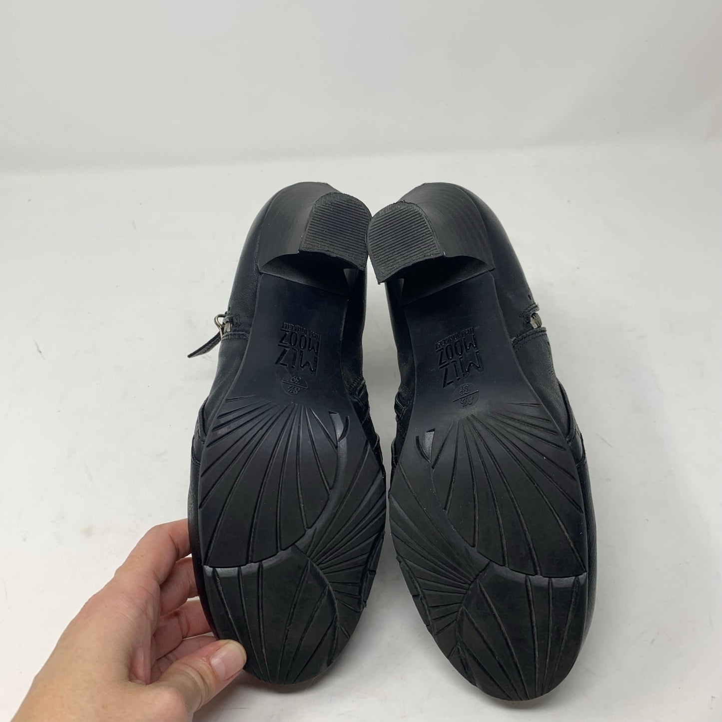 Miz Mooz 8.5 Black Leather Whimsigoth Steampunk Dark Academia Ankle Boot Bootie