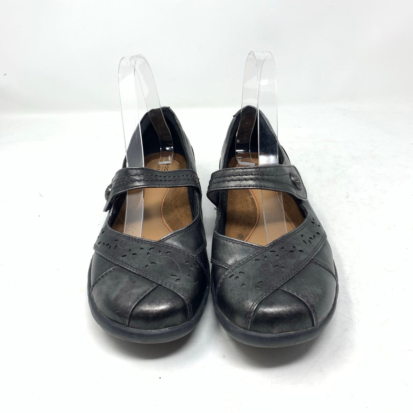 Cobb Hill Penfield Petra Dark Pewter Leather Mary Jane Comfort Shoe Size 8.5