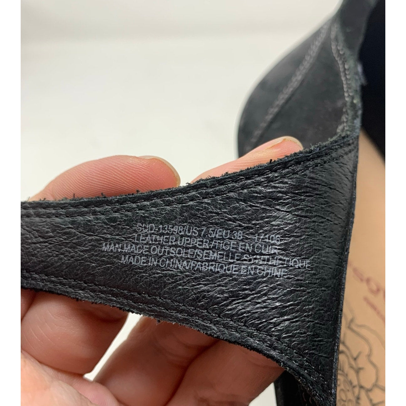 Taos Studio Black Oiled Leather Mary Jane Pump Mid Heel Classic Size 7.5