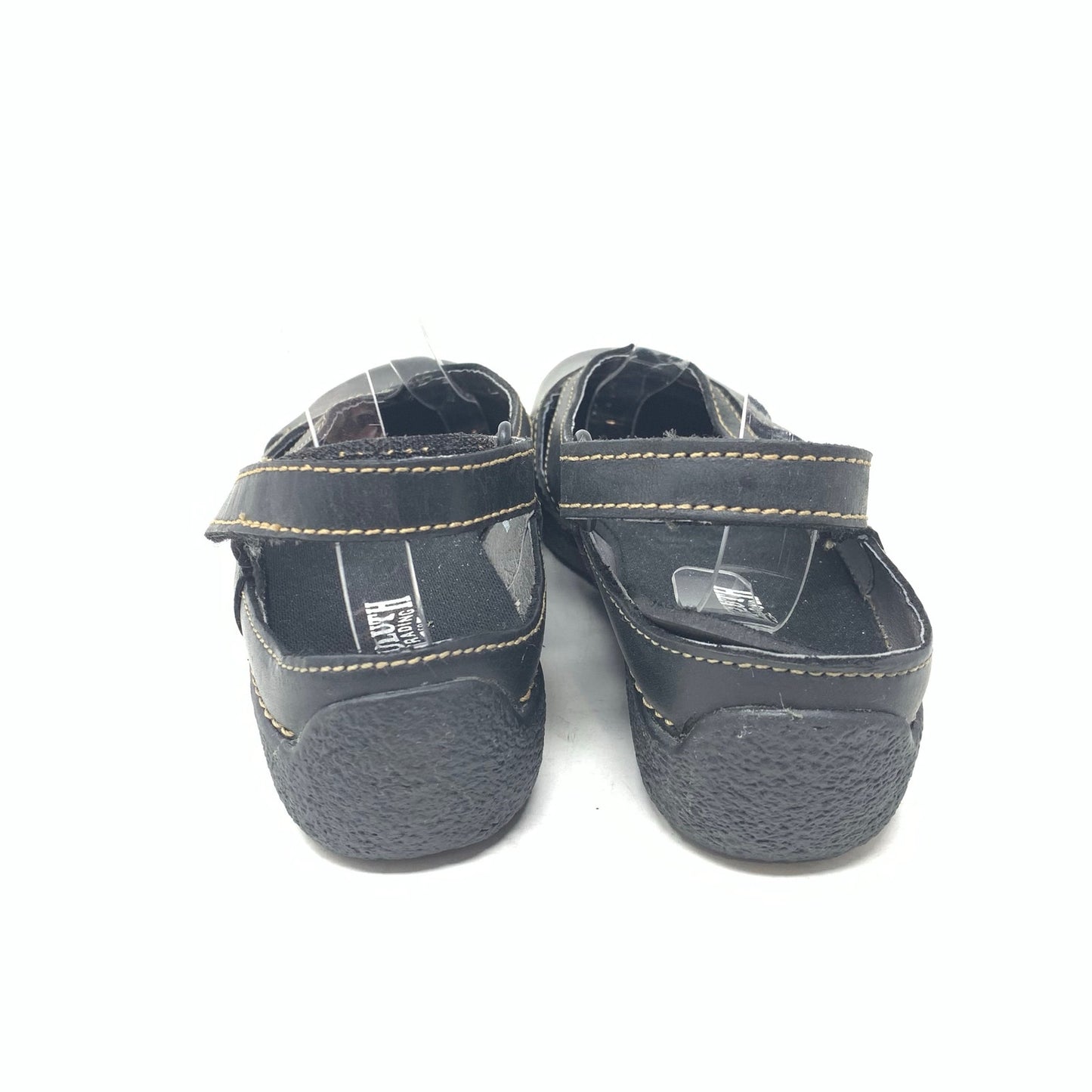 Duluth Trading Womens Size 8.5 Black Leather Slingback Casual Shoe Chunky Y2K Vibes