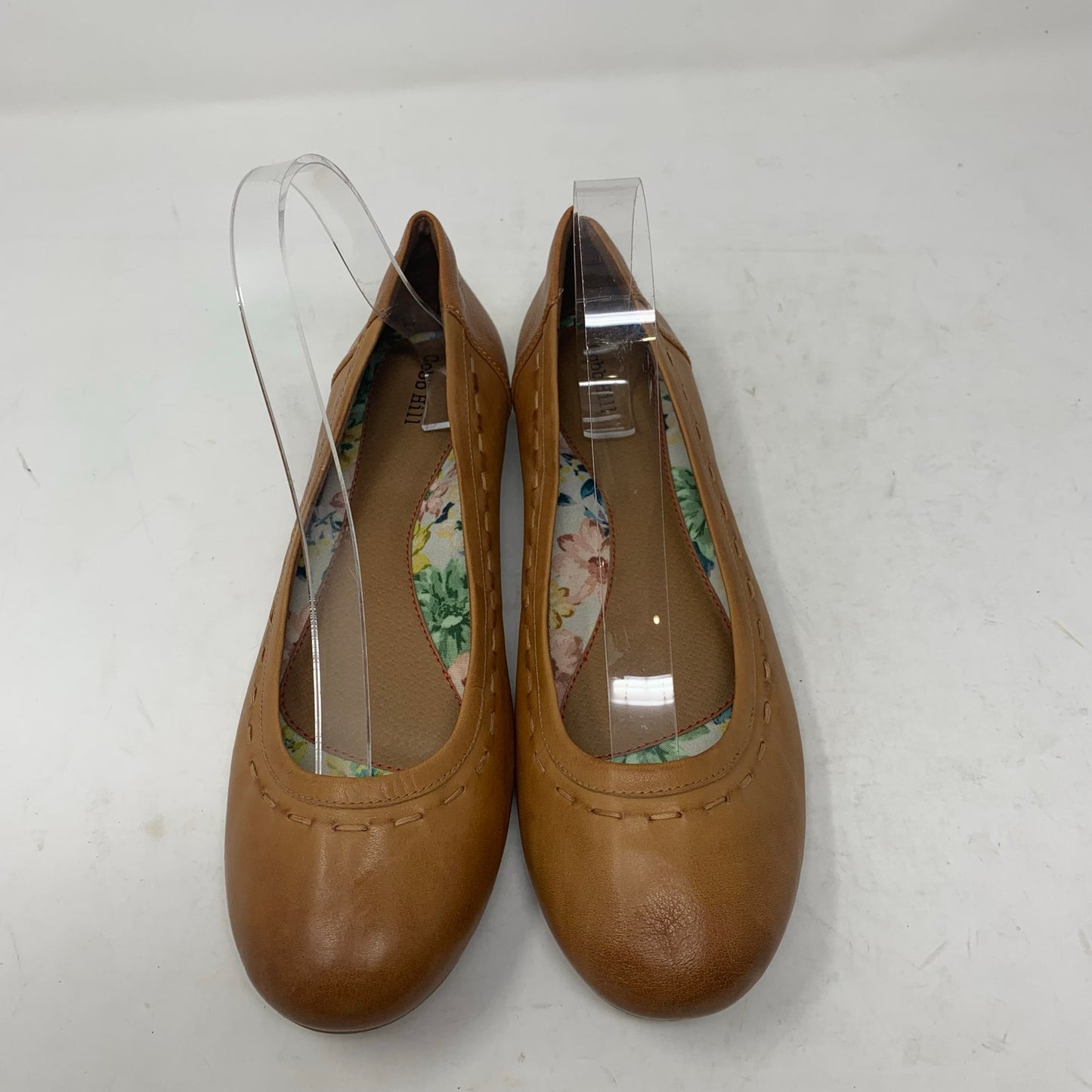 Cobb Hill Tan Havane Maiika Leather Round Toe Slip On Ballet Flats Size 8.5