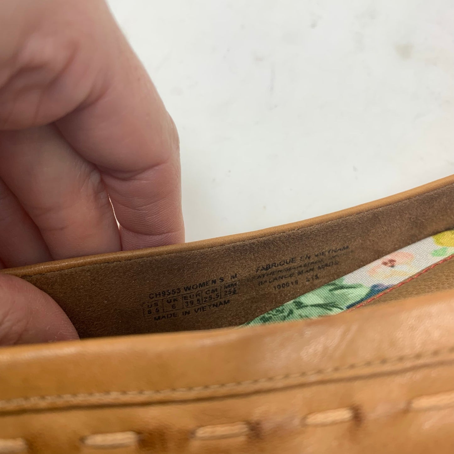 Cobb Hill Tan Havane Maiika Leather Round Toe Slip On Ballet Flats Size 8.5