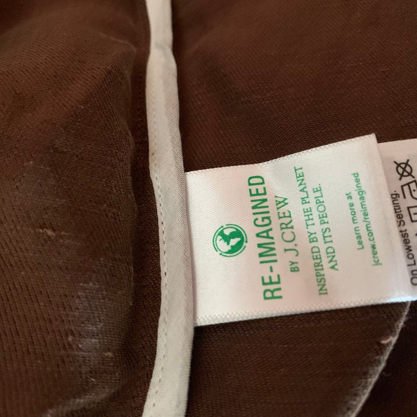 J Crew Tie-waist mini dress Chelsea linen-cupro blend Size 12 Cocoa Brown NWT