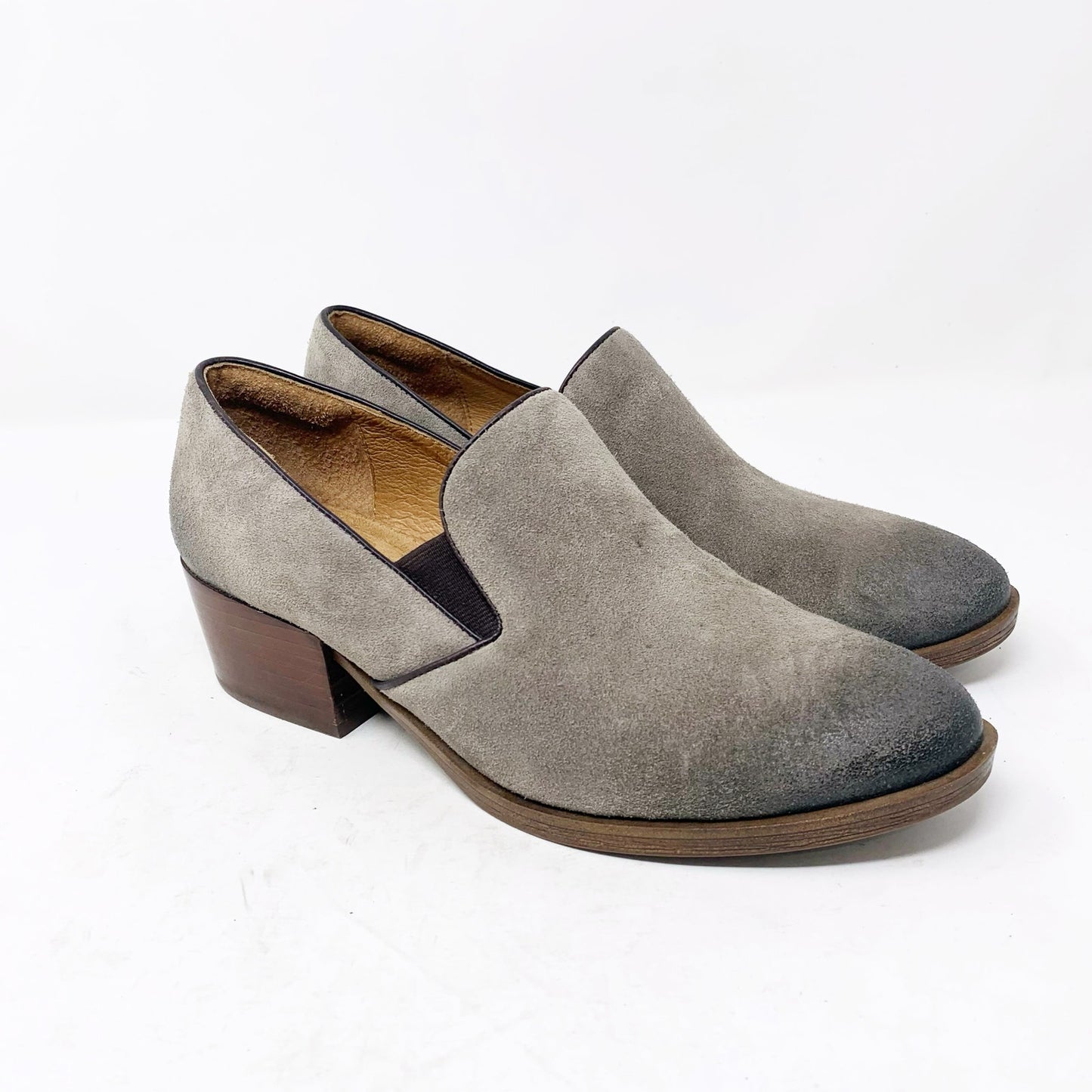 Sofft Velina Women’s Size 9 Modern Grey Suede Leather Block Heel Tonal Career