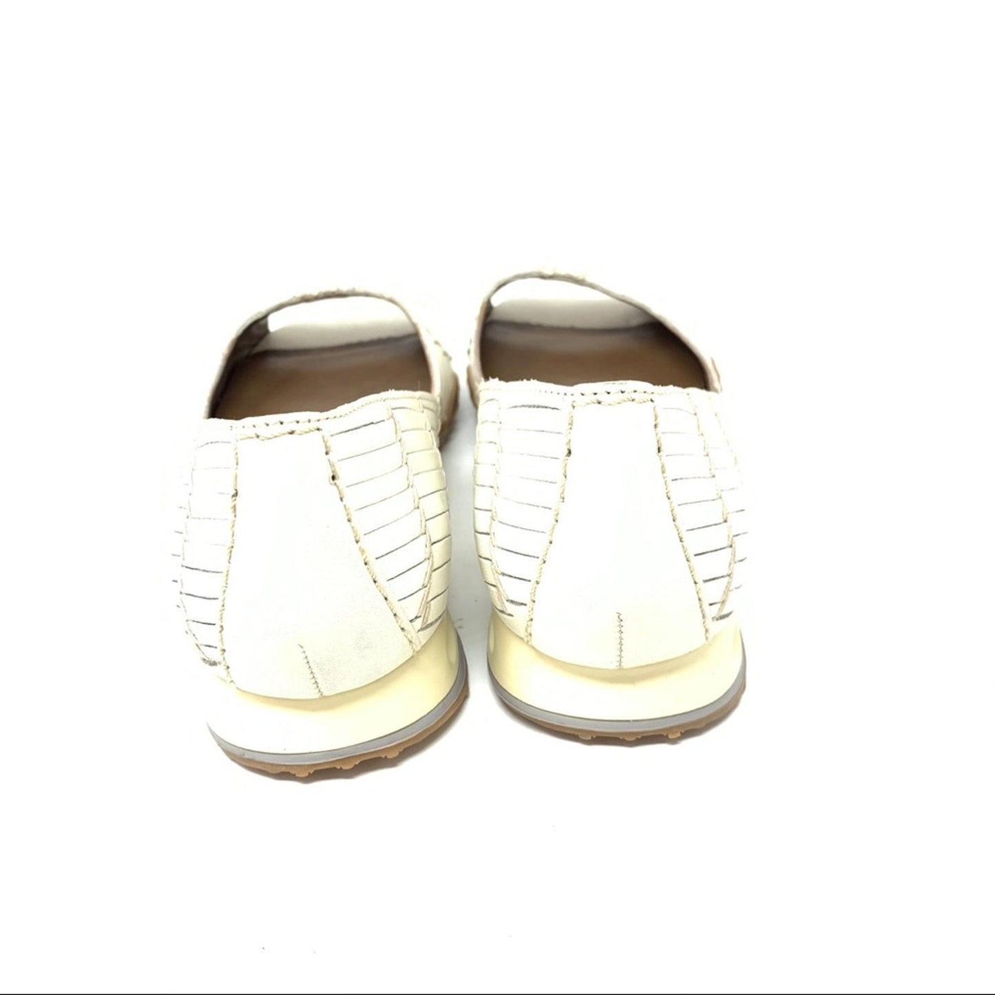 Cole Haan Air White Cream Leather Peep Open Toe Size 8.5AA