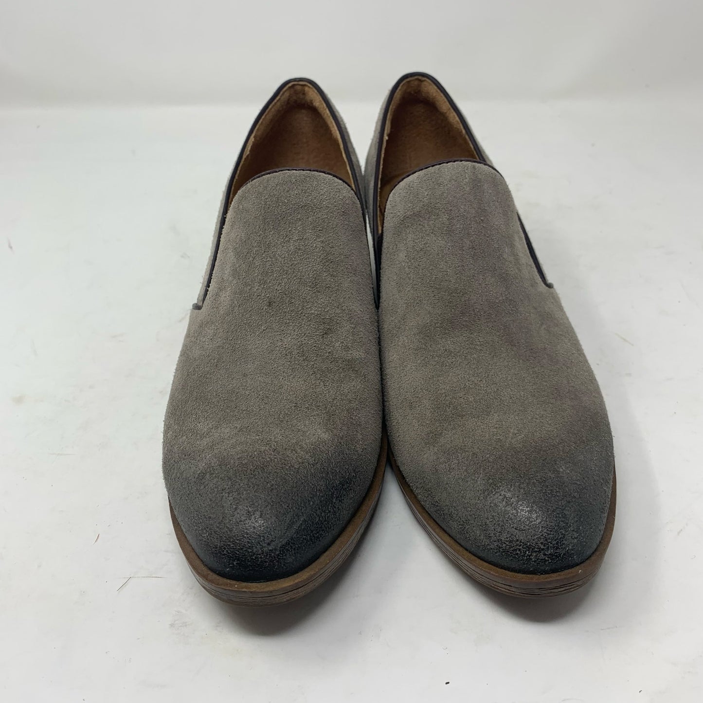 Sofft Velina Women’s Size 9 Modern Grey Suede Leather Block Heel Tonal Career