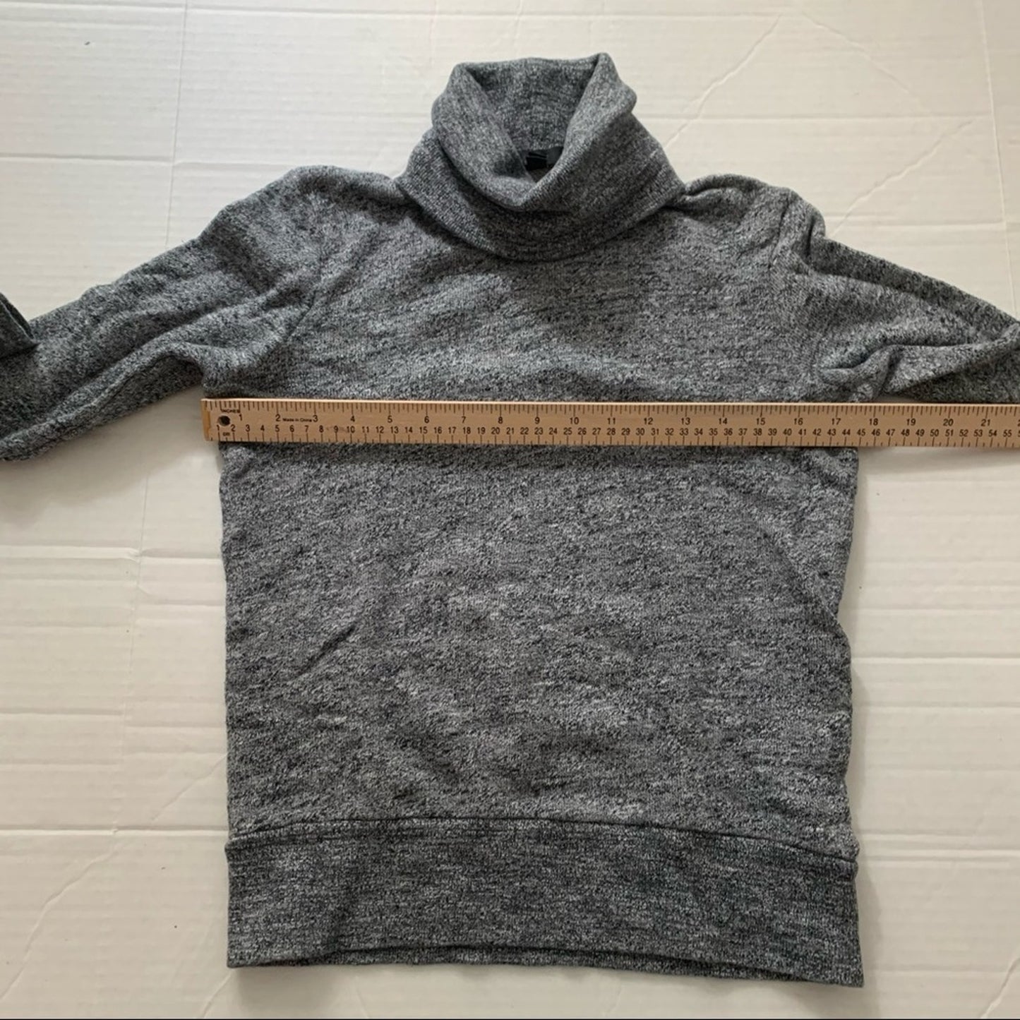 J Crew XXS Cotton Turtleneck Heather Grey Sweater
