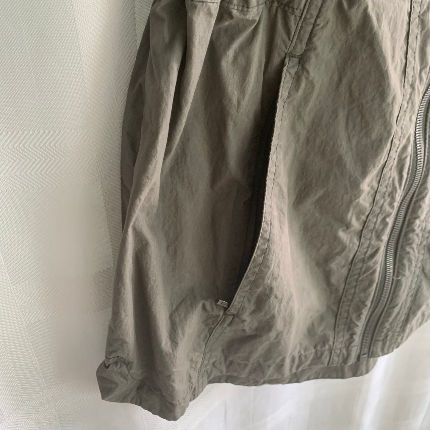 Kuhl Projekt Size Small Jojo Trench Jacket Wind water Resistant Olive Army Green