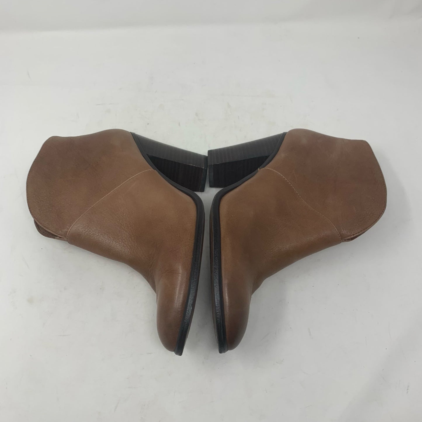 Vince Camuto Franell 8.5 Brown Leather High Heel Bootie Ankle Boot