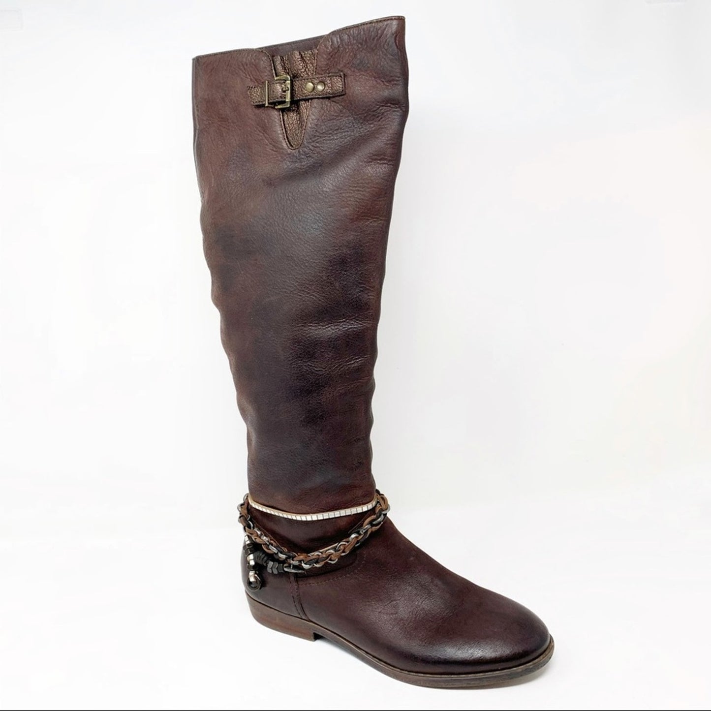 OTBT Trout Creek Tall Riding Boot Brown Leather 8.5