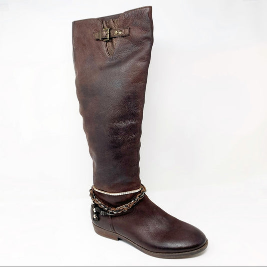 OTBT Trout Creek Tall Riding Boot Brown Leather 8.5