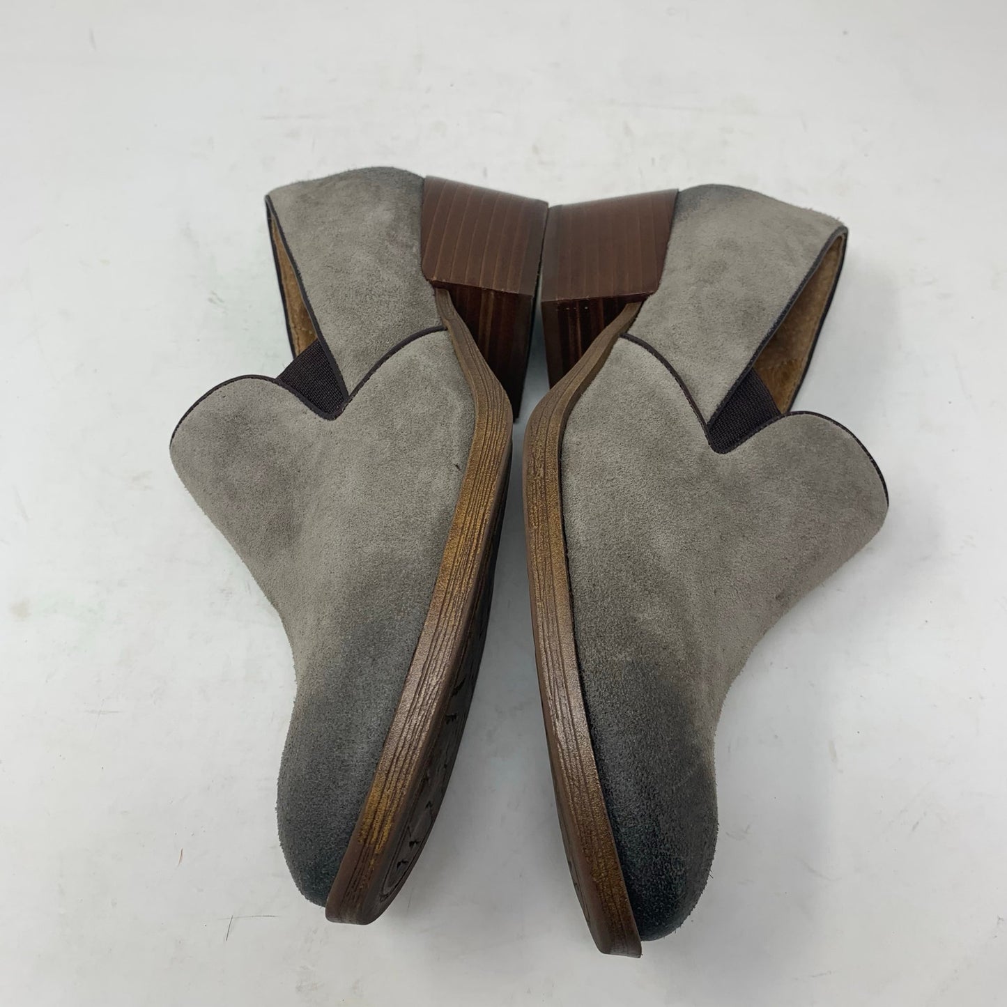 Sofft Velina Women’s Size 9 Modern Grey Suede Leather Block Heel Tonal Career