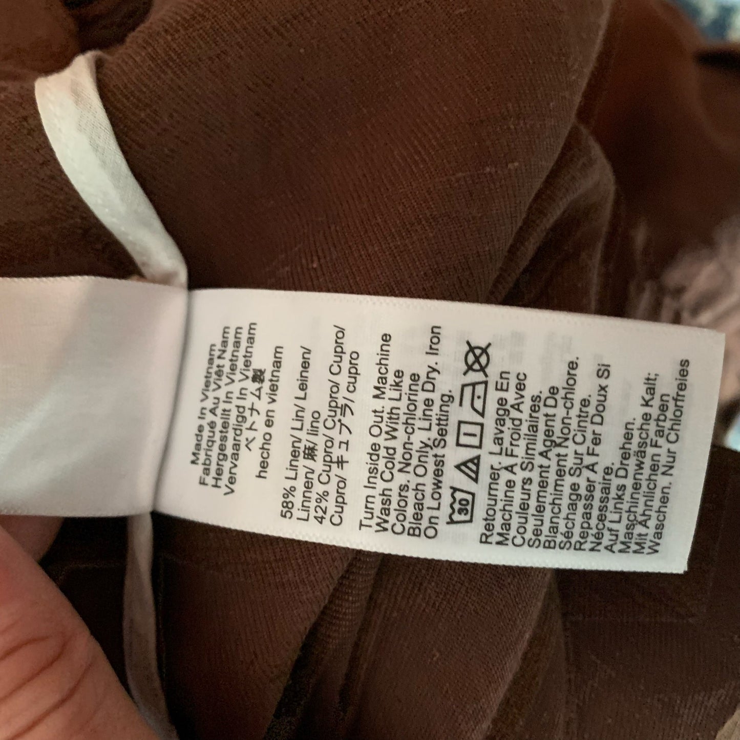 J Crew Tie-waist mini dress Chelsea linen-cupro blend Size 12 Cocoa Brown NWT