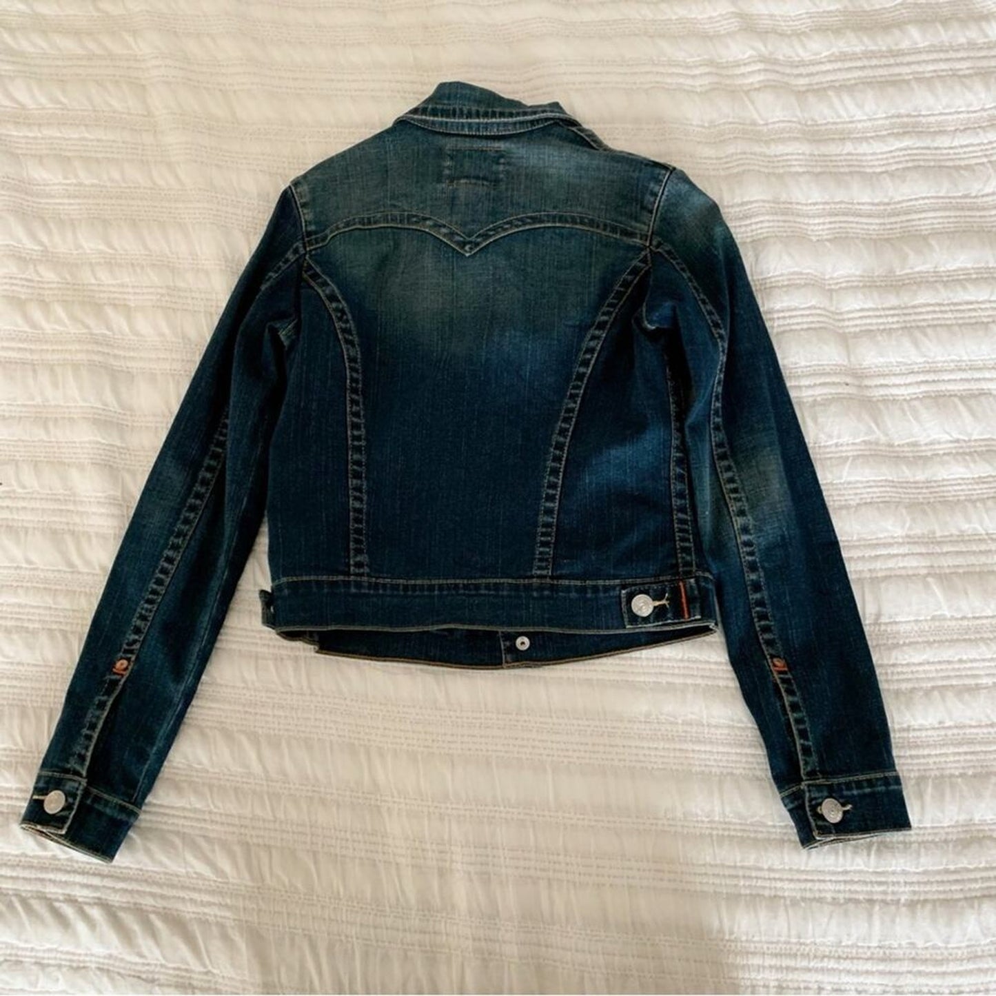 True Religion Emily Dark Wash Western Jean Denim Jacket Women’s Size M