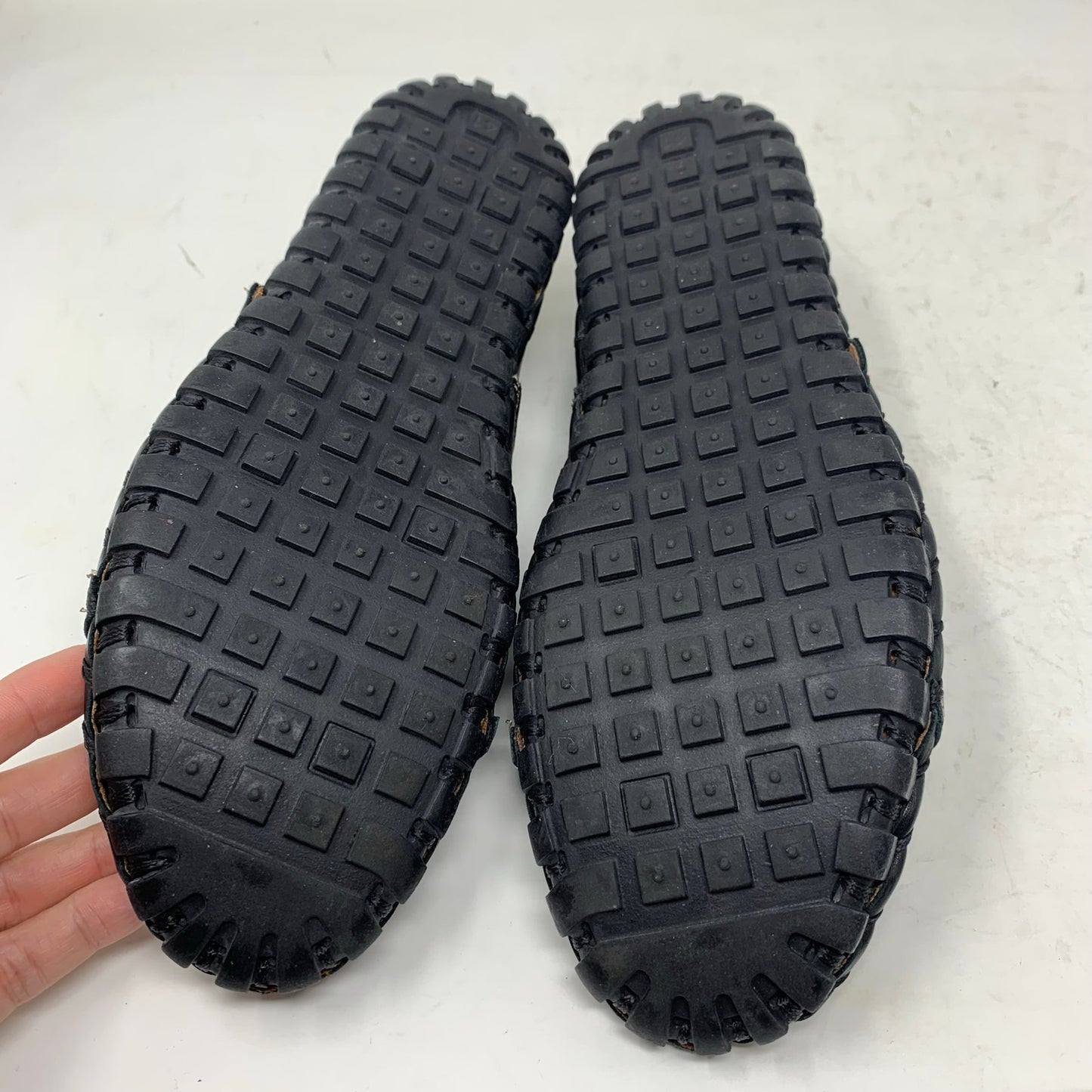 Spring Step Fusaro Flat Slip On Loafer Shoe Black Leather Laser Cutout Size 41