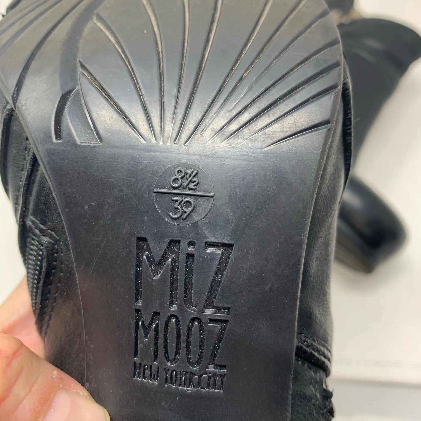 Miz Mooz 8.5 Black Leather Whimsigoth Steampunk Dark Academia Ankle Boot Bootie